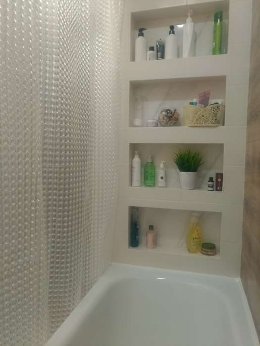 Фотография покупателя товара Штора для ванны Доляна «Классика», 3D, 180×180 см, EVA - Фото 5