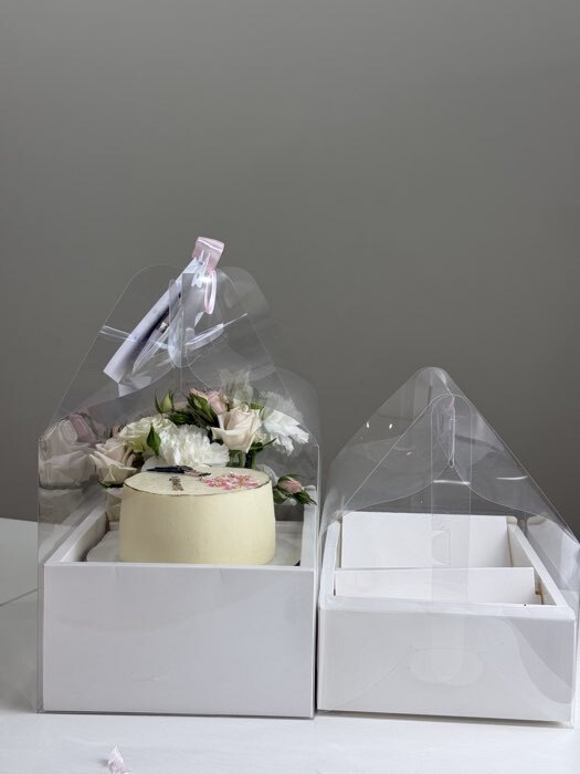 Фотография покупателя товара Коробка под десерт и цветы, белая, 26.5×17×22.5 см - Фото 55