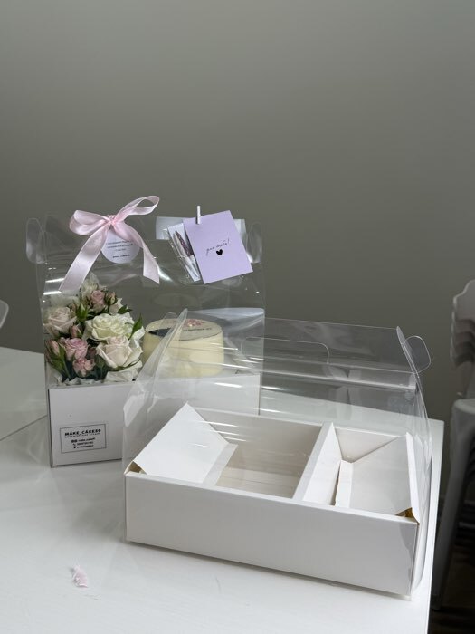 Фотография покупателя товара Коробка под десерт и цветы, белая, 26.5×17×22.5 см - Фото 56