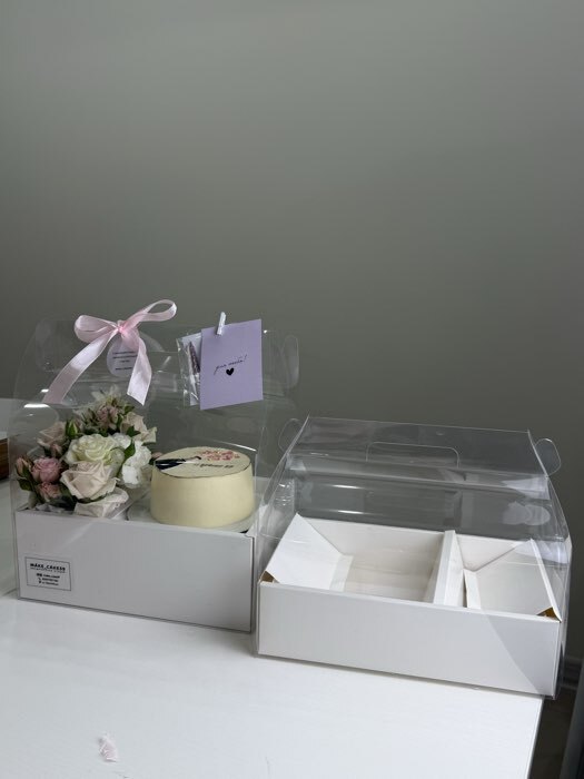 Фотография покупателя товара Коробка под десерт и цветы, белая, 26.5×17×22.5 см - Фото 57