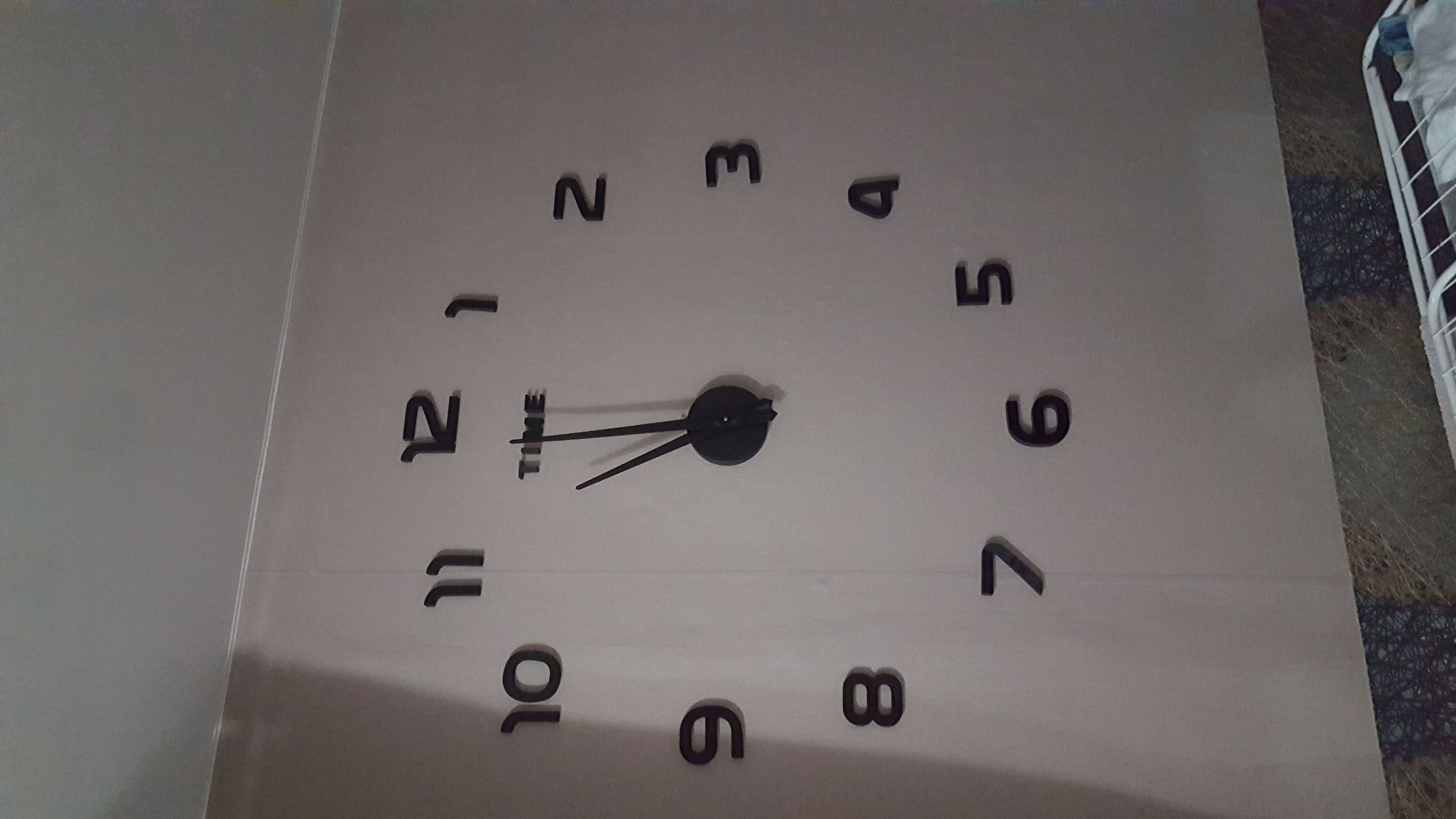 Фотография покупателя товара Часы-наклейка, серия: DIY, "Элегант", дискретный ход, d-120 см, 1 АА, черные - Фото 5