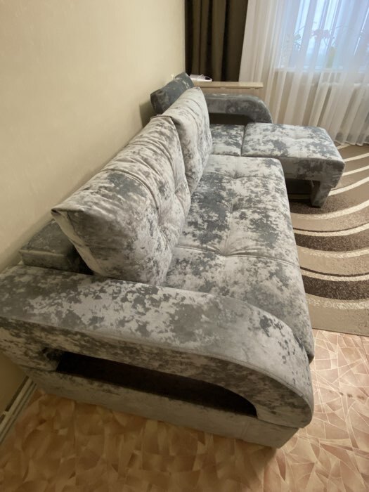 Фотография покупателя товара Диван прямой раскладной «Рич 2», механизм пантограф, независимый пружинный блок, спальное место 1550×2650 мм, велюр, цвет симпл 16 - Фото 3