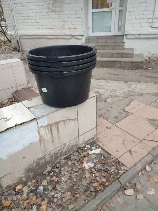 Фотография покупателя товара Таз строительный, 60-65 л, круглый, пластик - Фото 5