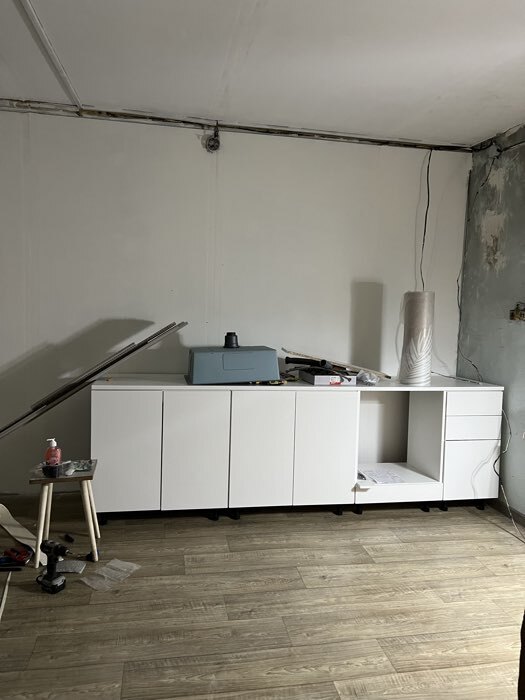 Фотография покупателя товара Кухонный гарнитур прямой «Урания», 2600 мм, цвет белый/коричневый софт - Фото 2