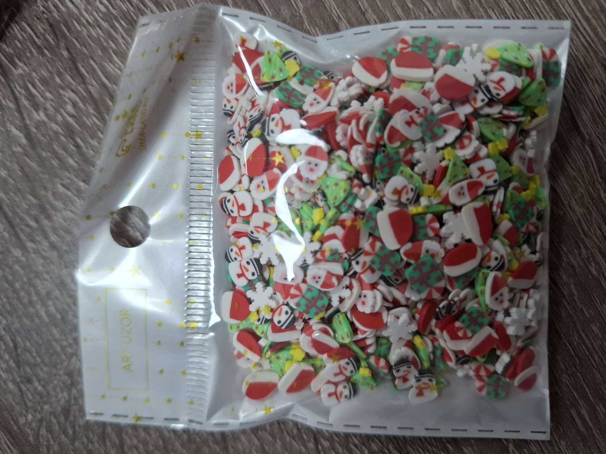 Фотография покупателя товара Декор для творчества пластик «Новогоднее ассорти» набор 20 г МИКС - Фото 1