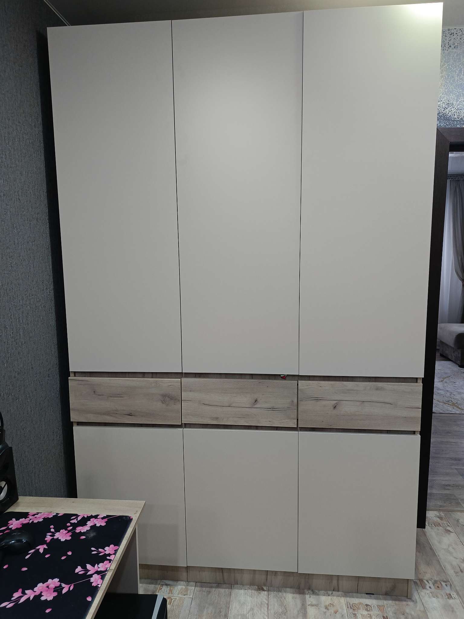 Фотография покупателя товара Шкаф двухстворчатый «Роджина», 1000×520×2400 мм, цвет дуб крафт/графит - Фото 4