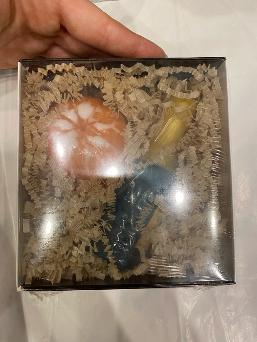 Фотография покупателя товара Набор фигурного мыла Good vibes: мыло в форме шампанского 75 г и мандарина 80 г