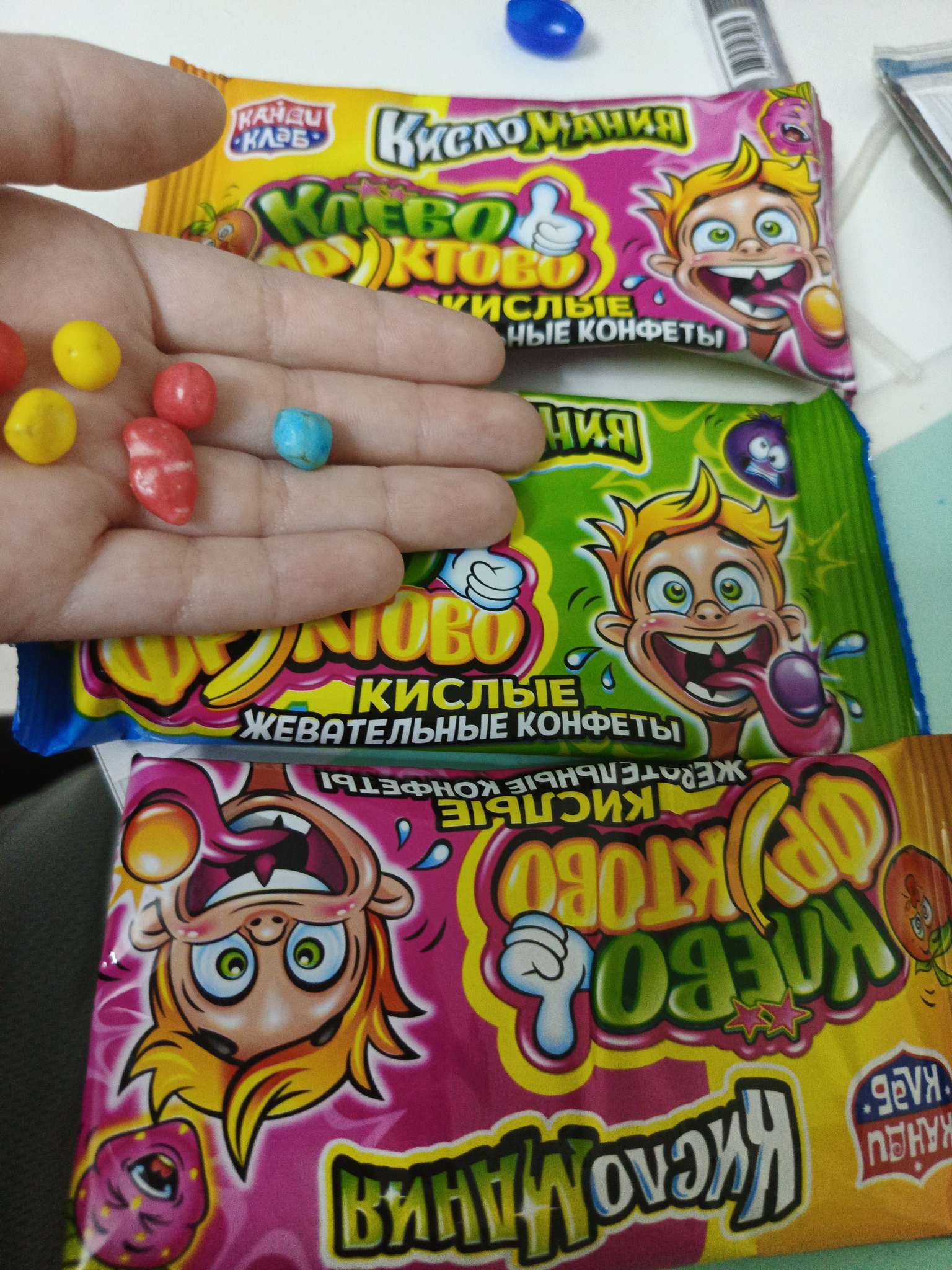 Фотография покупателя товара Конфеты жевательные «Кисломания. Клево-Фруктово», кислые, 12 г - Фото 1