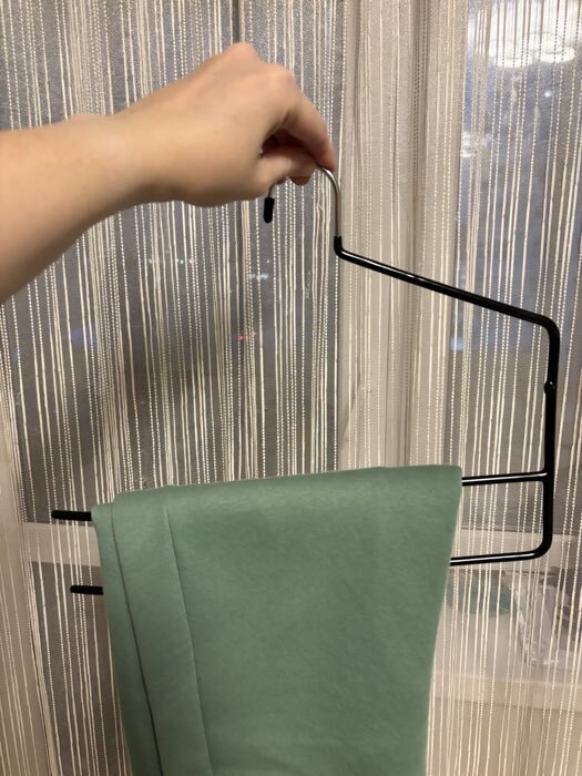 Фотография покупателя товара Вешалка для одежды многоуровневая Доляна, антискользящее покрытие, 35×25 см, МИКС - Фото 8