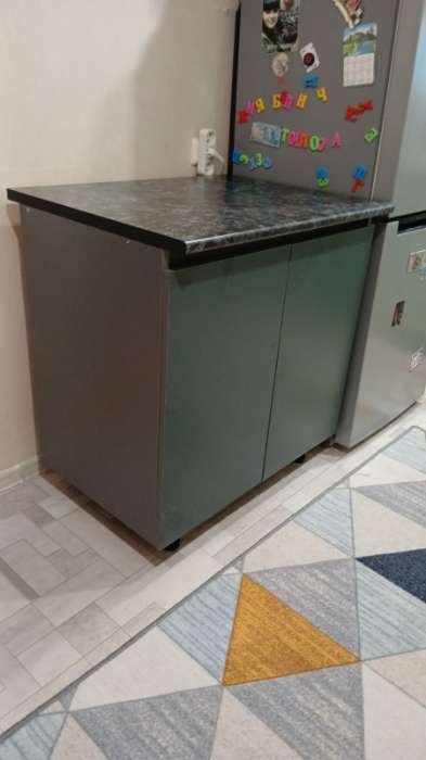 Фотография покупателя товара Кухонный гарнитур прямой «Челси №2», 2000 мм, цвет белый глянец/дуб крафт/кастилло - Фото 1