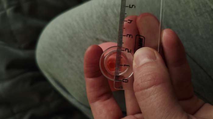 Фотография покупателя товара Банка вакуумная для массажа, стеклянная, d=1.5/2.5 см, розовая - Фото 1