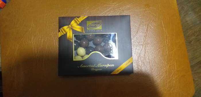 Фотография покупателя товара Шоколадное драже "Марципан в шоколаде" mix, 100 г - Фото 3