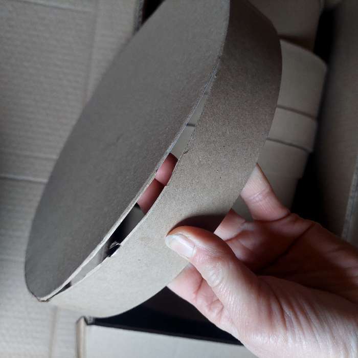 Фотография покупателя товара Коробка подарочная круглая, шляпная, крафт, 25×12 см - Фото 2