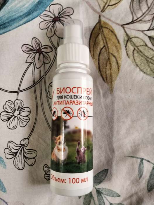 Фотография покупателя товара Биоспрей антипаразитарный для кошек и собак «МОЙ ВЫБОР», 100 мл - Фото 1