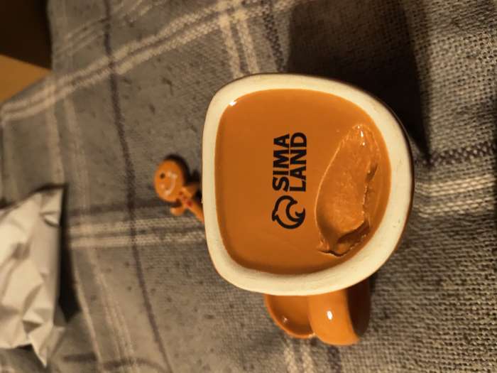 Фотография покупателя товара Кружка новогодняя керамическая «Олененок», 200 мл, с ложкой - Фото 2