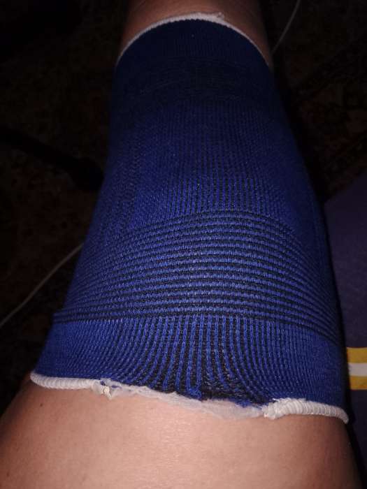 Фотография покупателя товара Суппорт-бандаж для колена ONLYTOP, пара, р. универсальный - Фото 3