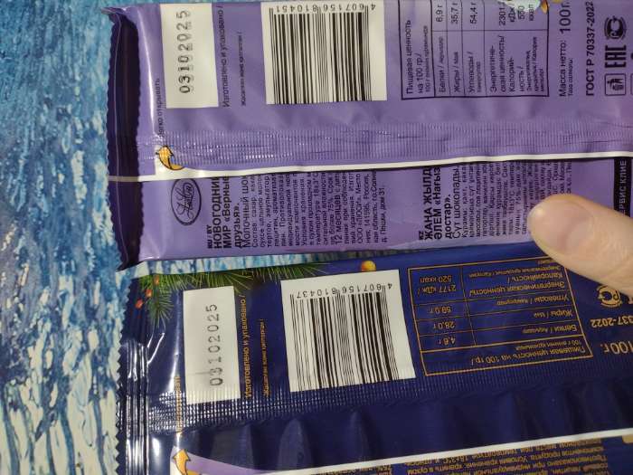 Фотография покупателя товара Шоколад молочный «Новогодний мир» со вкусом карамели, 100 г - Фото 2