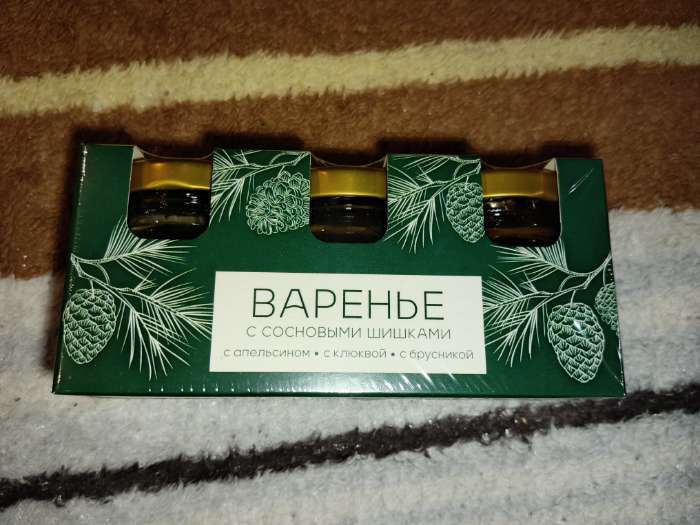 Фотография покупателя товара Варенье с сосновыми шишками «Счастливого нового года»: апельсин, клюква, брусника, 90 г (3 шт.×30 г). - Фото 3