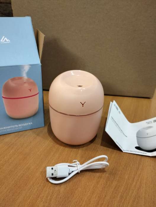 Фотография покупателя товара Увлажнитель воздуха, Luazon HM-20 ультразвуковой, 0.22 л, 1.5 Вт, USB, розовый - Фото 1