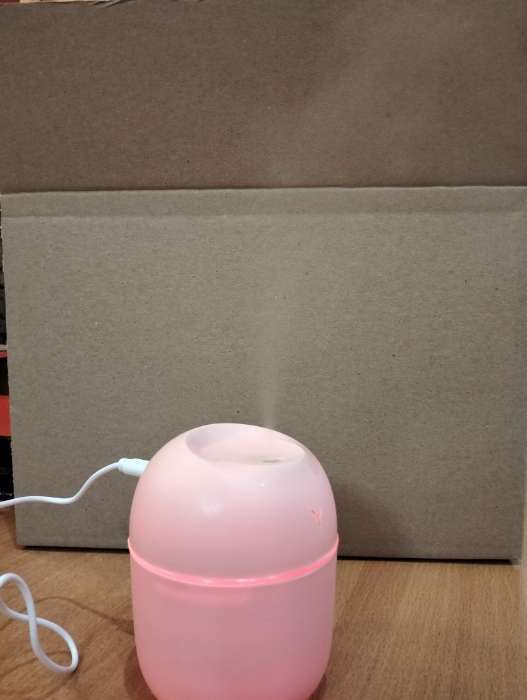 Фотография покупателя товара Увлажнитель воздуха, Luazon HM-20 ультразвуковой, 0.22 л, 1.5 Вт, USB, розовый - Фото 4