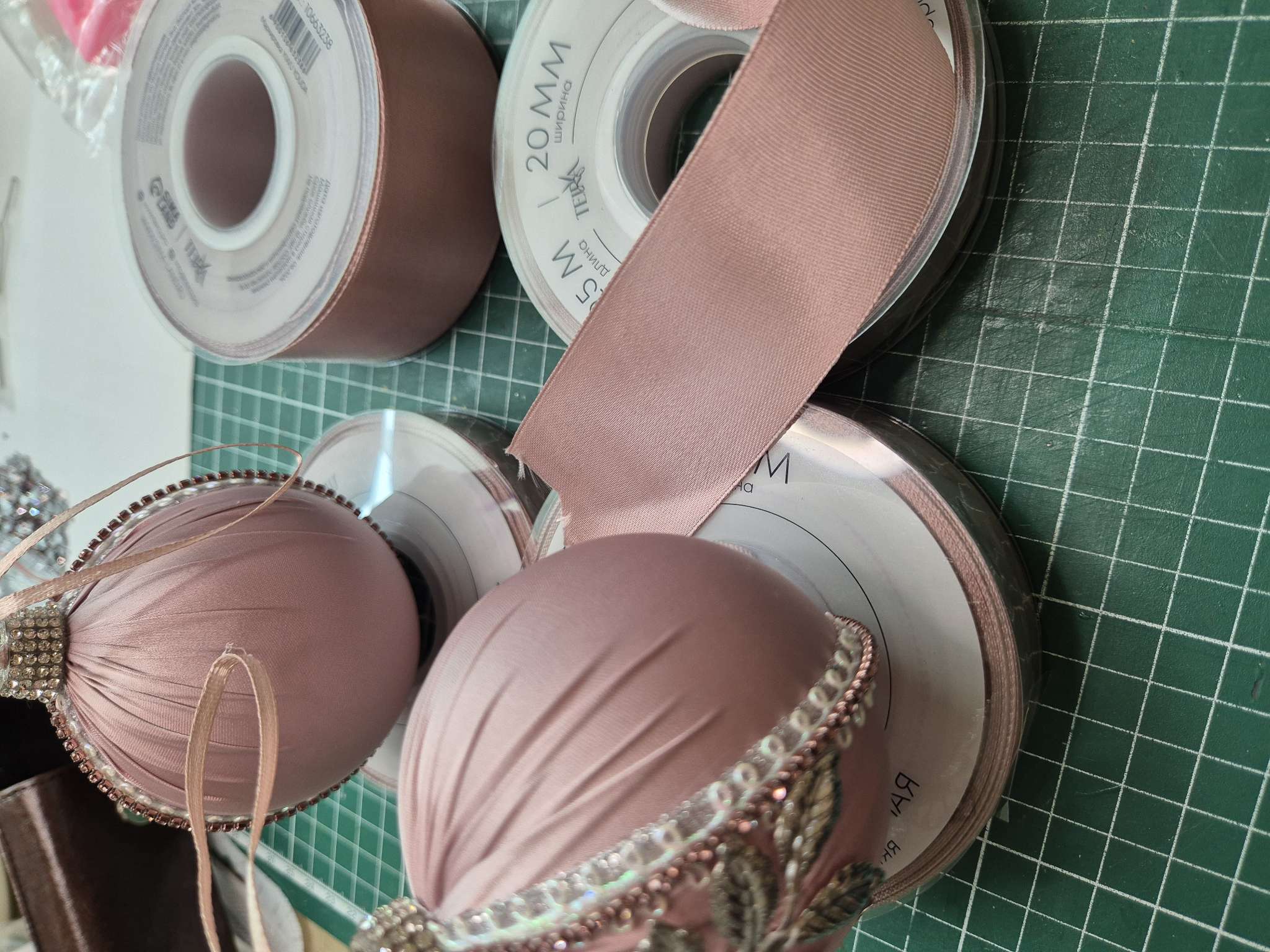 Фотография покупателя товара Лента атласная TEIRA, двухсторонняя, 15 мм, 25±1 м, нежно-розовая №164 - Фото 5