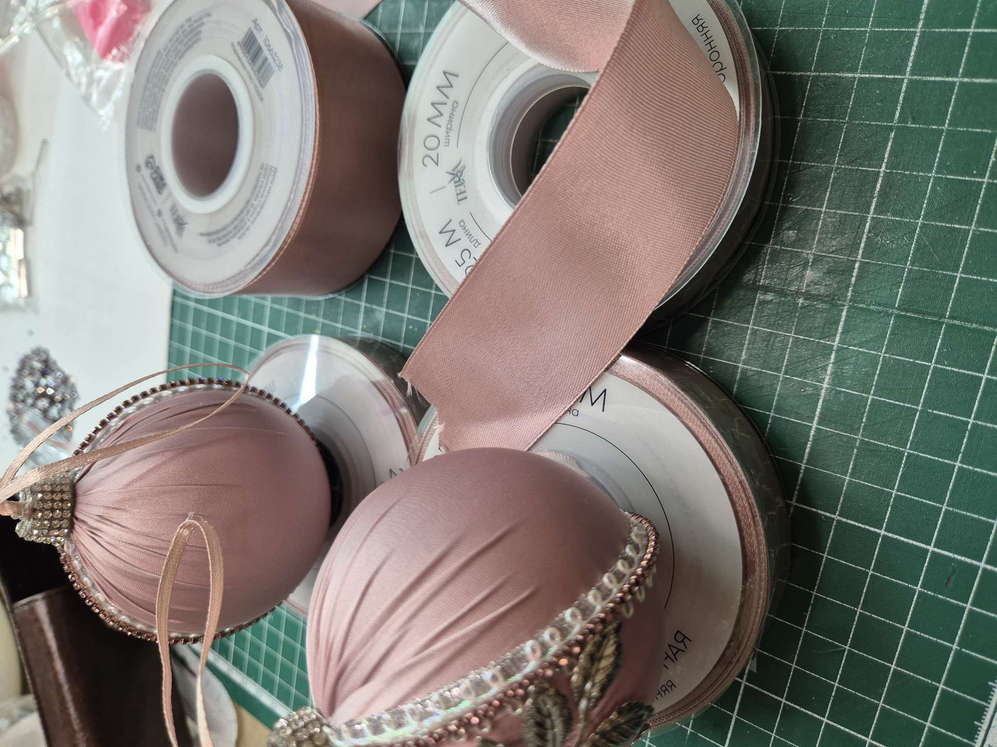 Фотография покупателя товара Лента атласная TEIRA, двухсторонняя, 15 мм, 25±1 м, нежно-розовая №164 - Фото 2