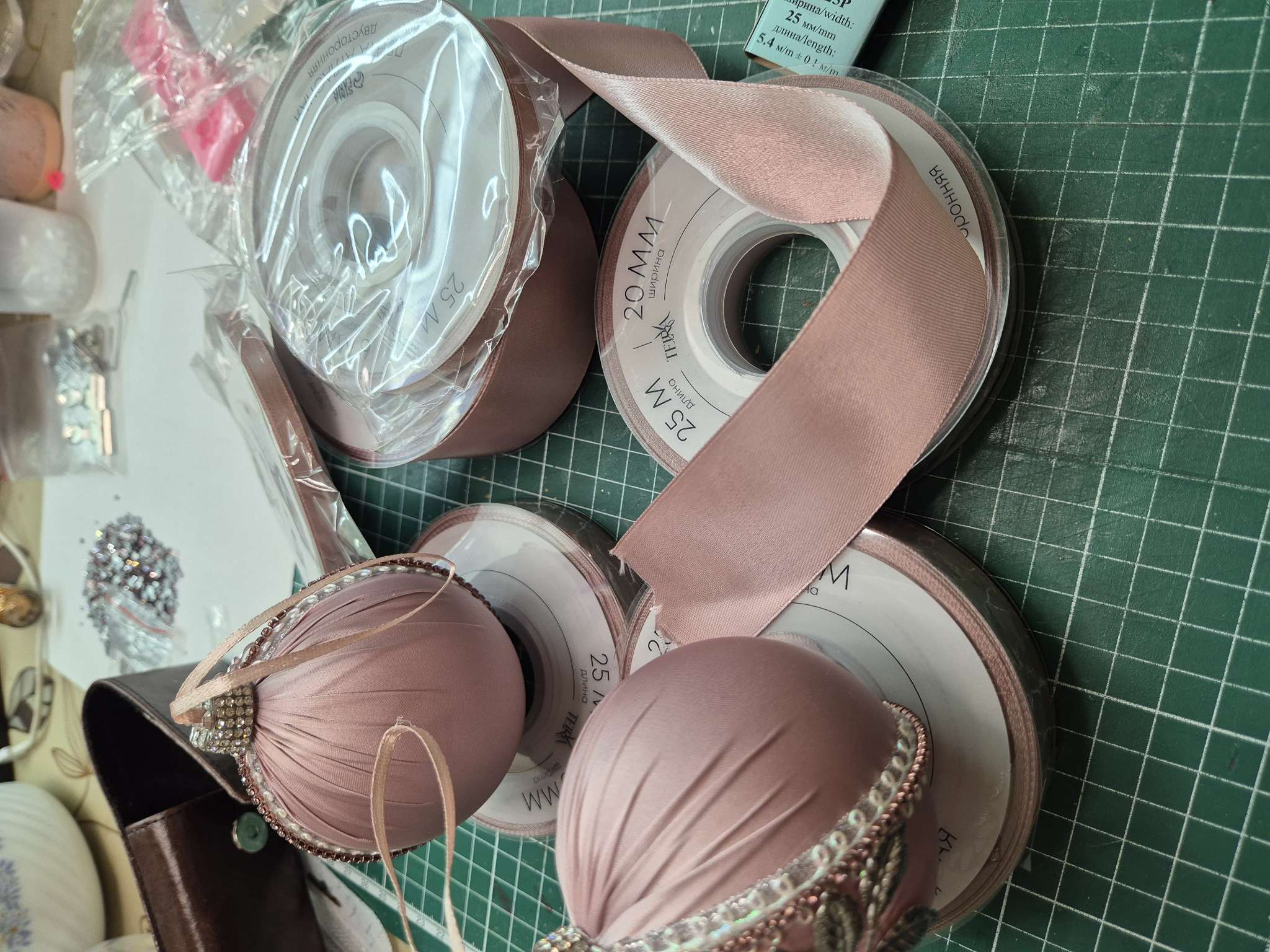 Фотография покупателя товара Лента атласная TEIRA, двухсторонняя, 15 мм, 25±1 м, нежно-розовая №164 - Фото 1