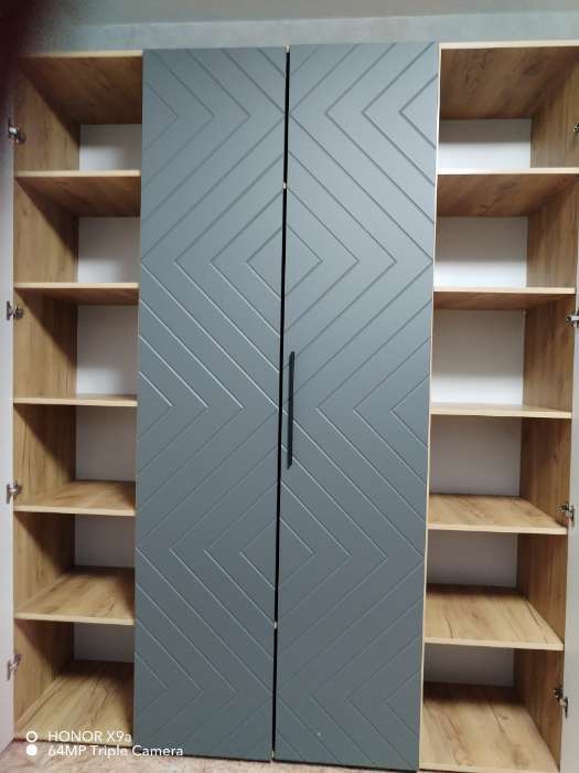 Фотография покупателя товара Шкаф прямой двухстворчатый «Флэш», 900×506×2236 мм, цвет браш вайт/дуб крафт - Фото 3