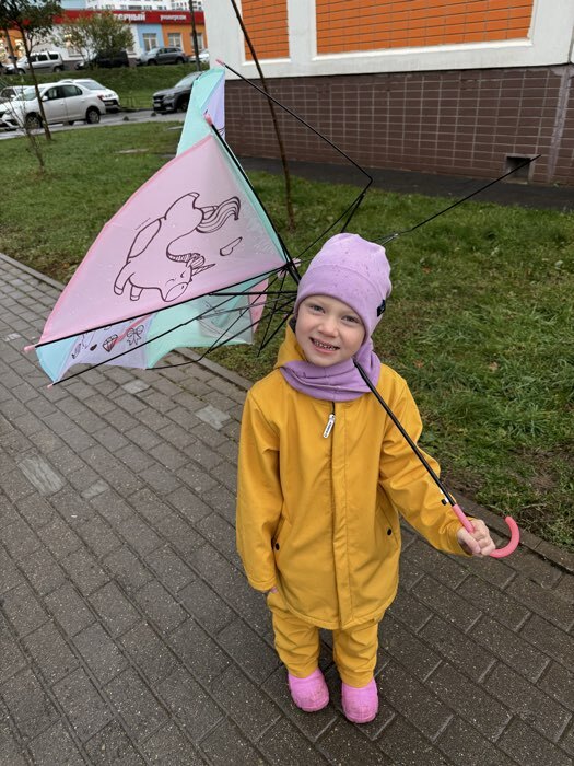 Фотография покупателя товара Зонт детский «Сказочная единорожка», d=90 см - Фото 1