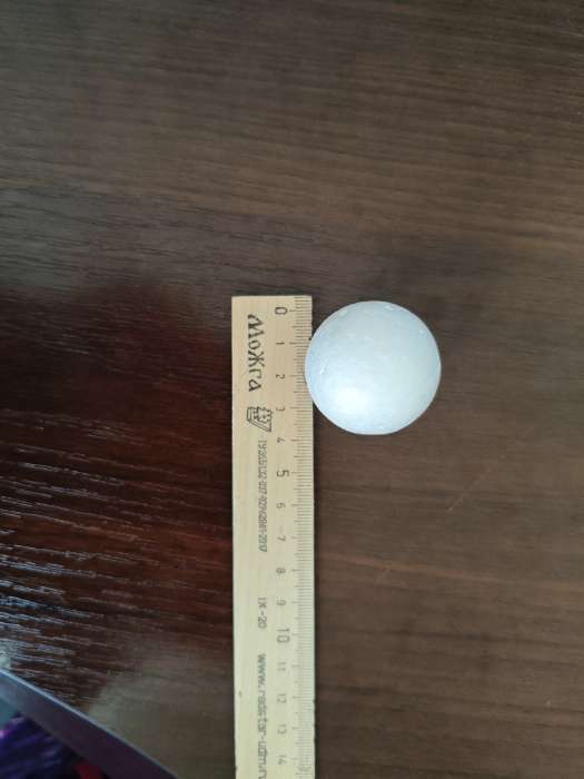 Фотография покупателя товара Шар из пенопласта для поделок и творчества, набор 8 шт., 4 см - Фото 5