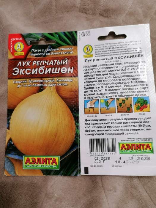 Фотография покупателя товара Семена Лук репчатый "Эксибишен", Дв, 0,3 г - Фото 1
