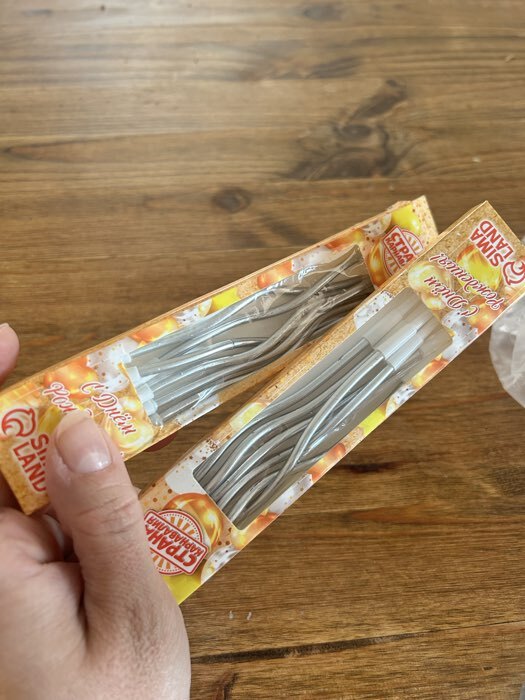 Фотография покупателя товара Свечи для торта витые «Серпантин» 6 шт., коктейльные, шампань - Фото 107