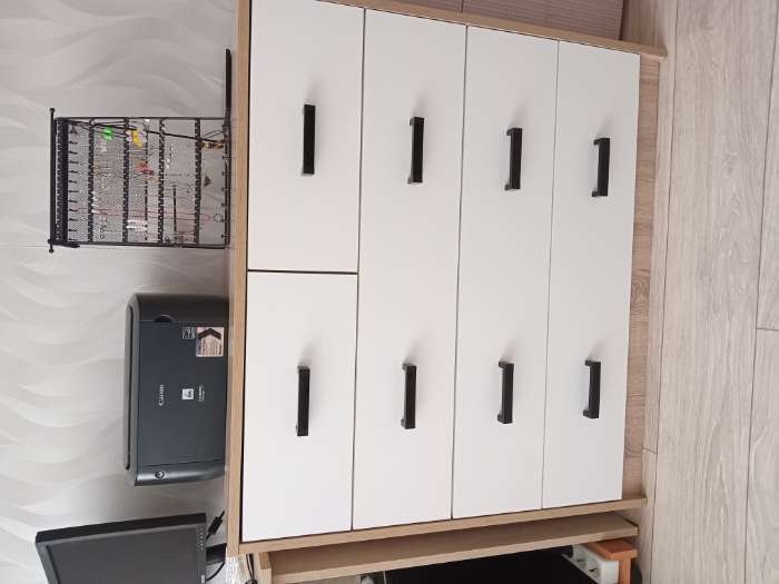 Фотография покупателя товара Комод для вещей «Клик Мебель», 5 ящиков, с дверью, 1100×480×900 мм, цвет дуб вотан/белый - Фото 1