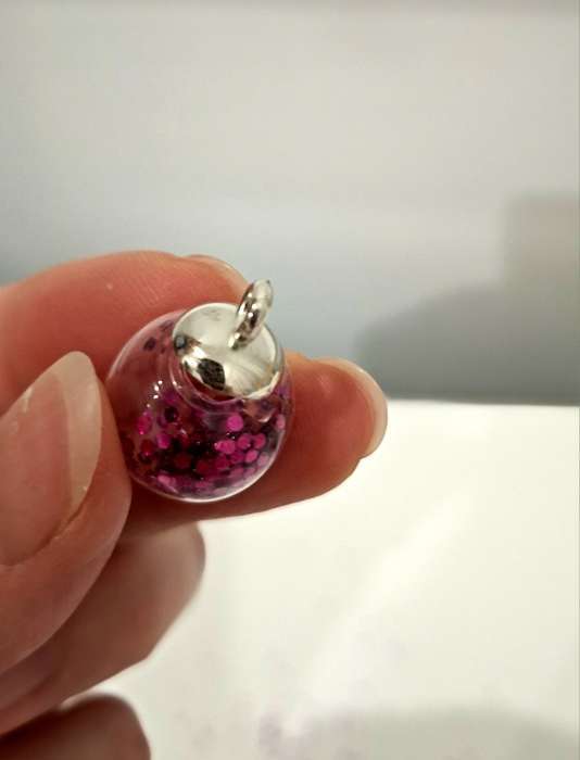 Фотография покупателя товара Подвеска декоративная для творчества стекло «Шар», d=1.6 см, набор 10 шт. - Фото 2