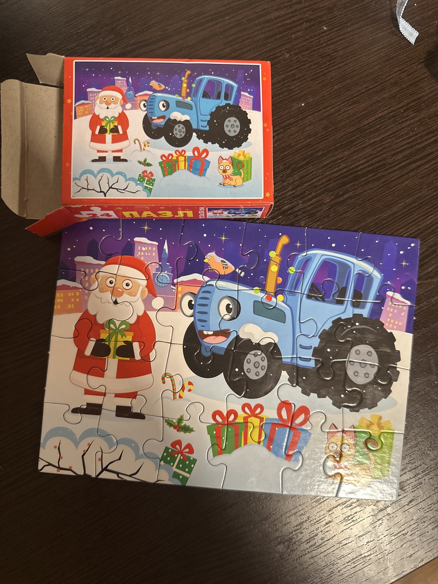 Фотография покупателя товара Пазл «Синий трактор: Новый год в городе», 54 элемента - Фото 1