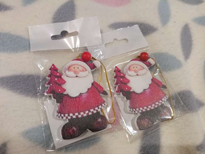 Фотография покупателя товара Елочная игрушка деревянная «Снеговик и Дед Мороз», МИКС - Фото 10