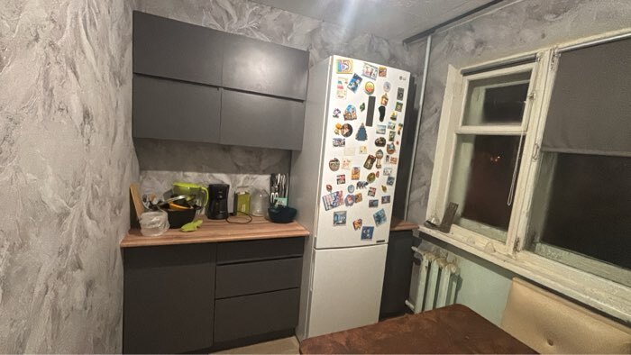 Фотография покупателя товара Кухонный гарнитур для маленькой кухни «Мори», 1500×600 мм, цвет графит - Фото 71