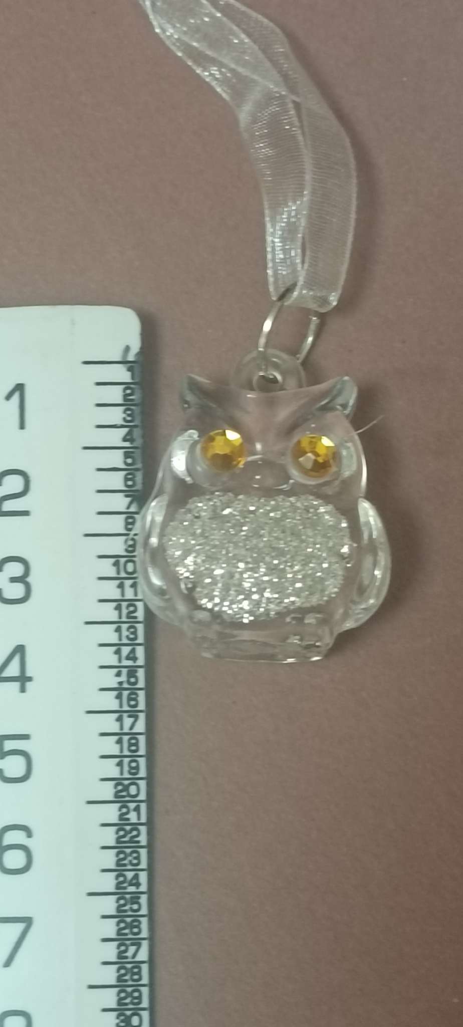 Фотография покупателя товара Ёлочные игрушки 3 шт. «Зимнее волшебство. Совушки», 3.5×3 см, прозрачный - Фото 2