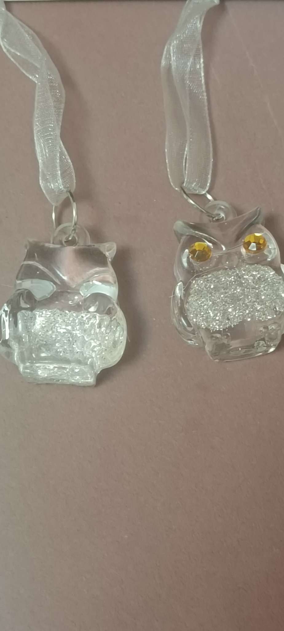 Фотография покупателя товара Ёлочные игрушки 3 шт. «Зимнее волшебство. Совушки», 3.5×3 см, прозрачный - Фото 3