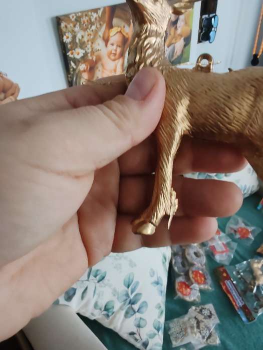 Фотография покупателя товара Ёлочные игрушки 2 шт. «Зимнее волшебство. Благородный олень» пластик, 8×15 см, золото - Фото 103