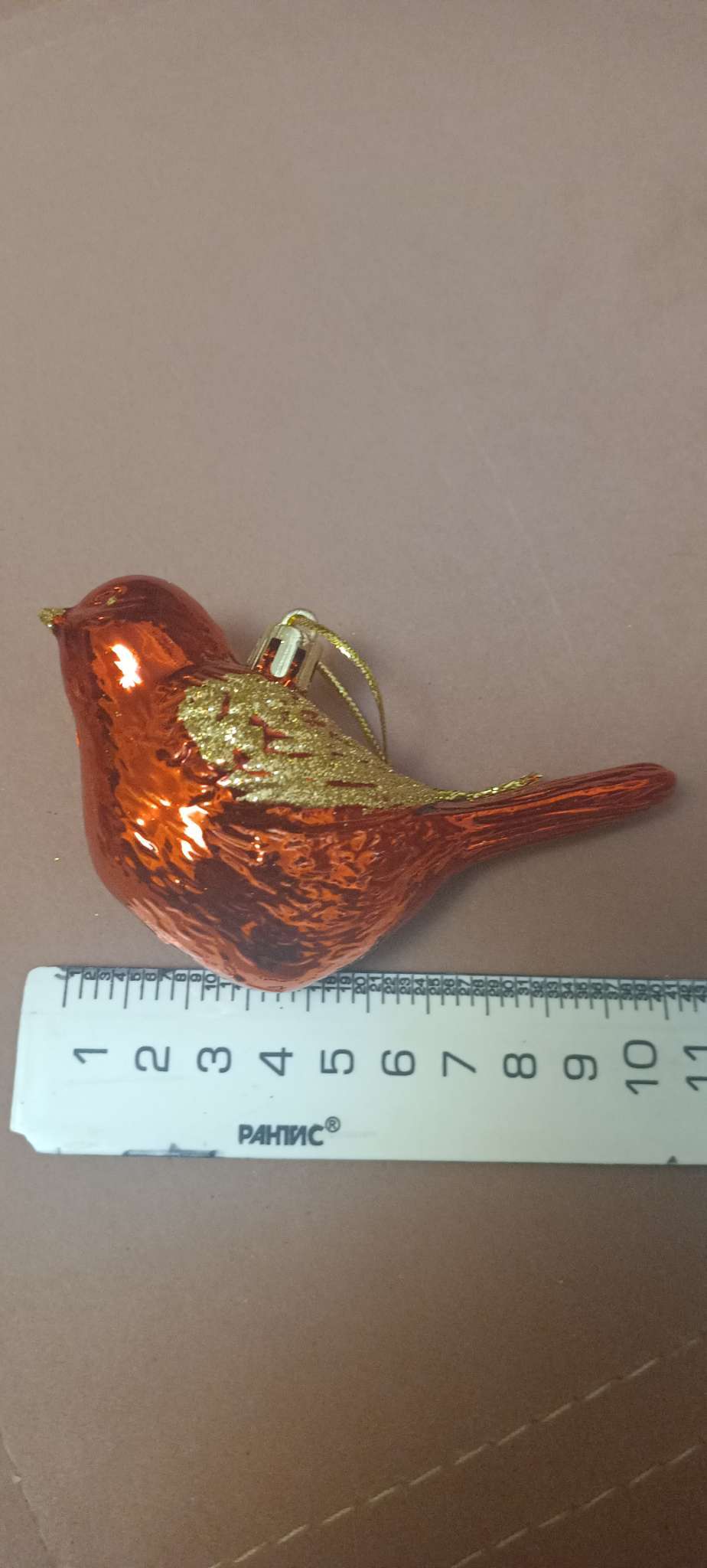 Фотография покупателя товара Ёлочные игрушки 2 шт. «Зимнее волшебство. Пташка» пластик, 7×10 см, золото - Фото 11