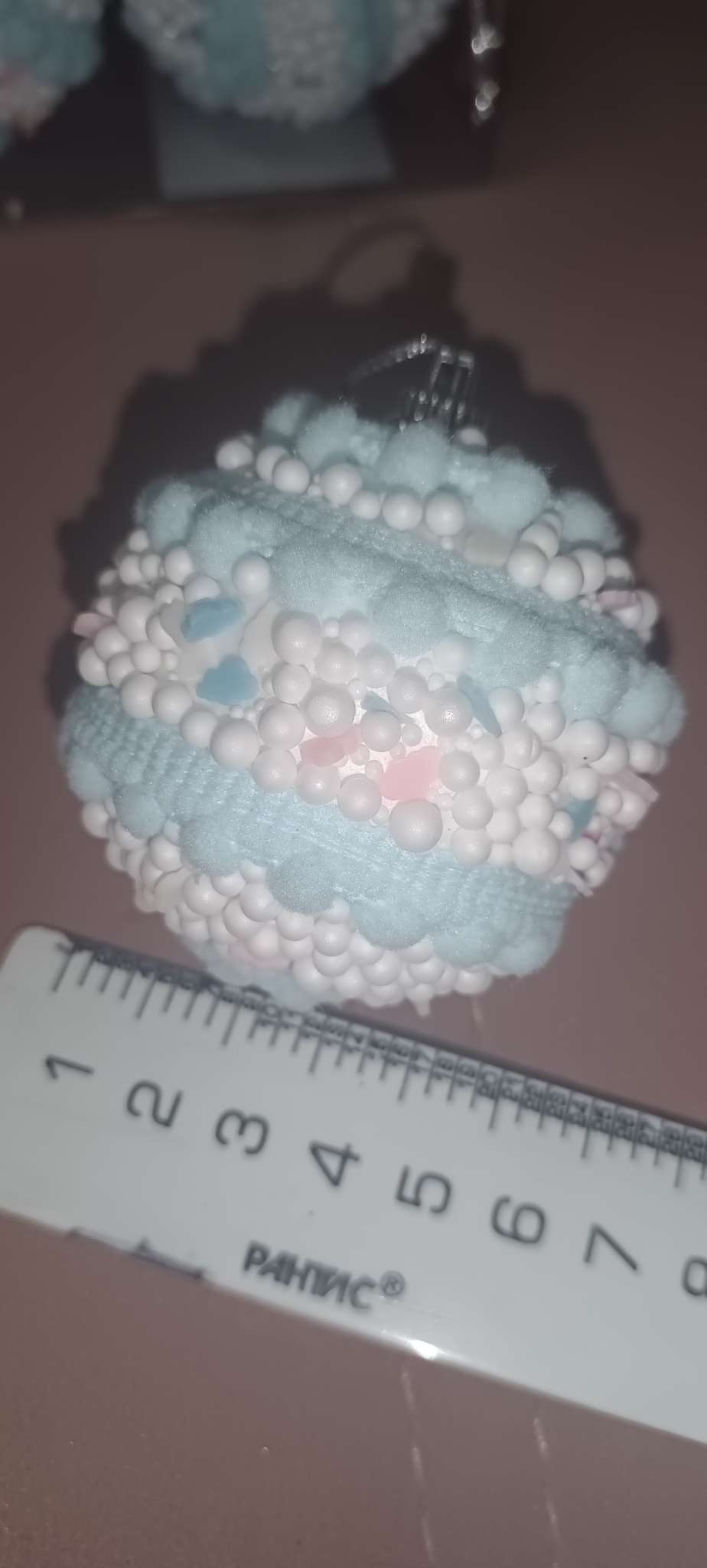 Фотография покупателя товара Ёлочные игрушки «Маттео», шары новогодние, d=6 см, 6 шт. голубой - Фото 2