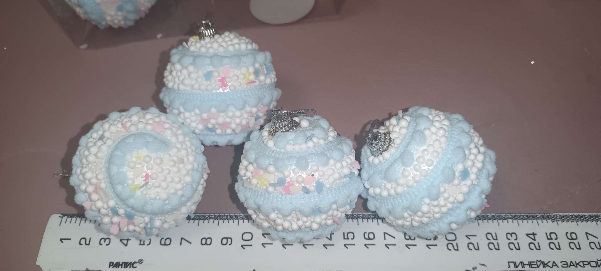 Фотография покупателя товара Ёлочные игрушки «Маттео», шары новогодние, d=6 см, 6 шт. голубой - Фото 5