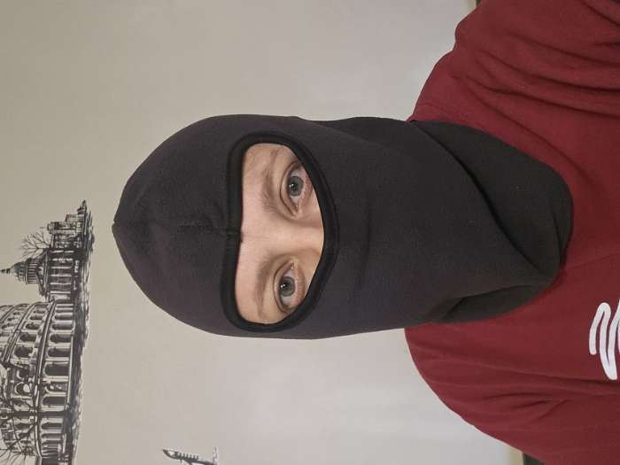 Фотография покупателя товара Маска-балаклава, флис, размер универсальный, серая - Фото 1