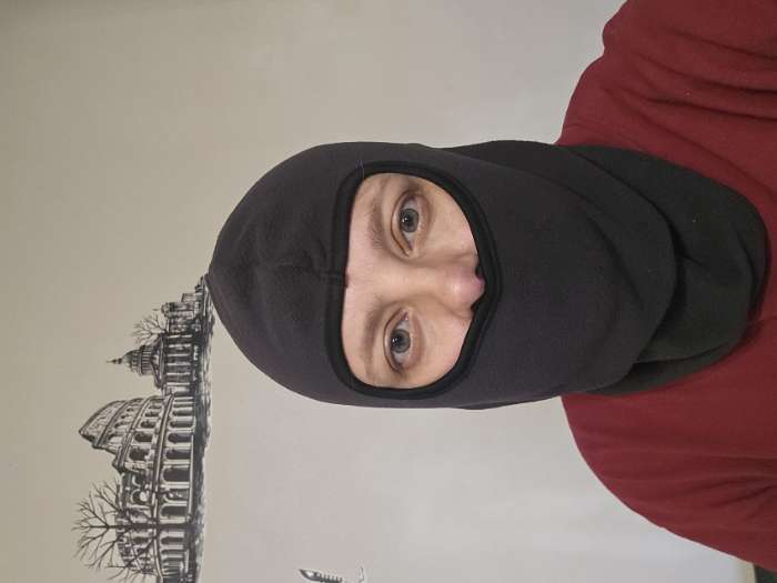 Фотография покупателя товара Маска-балаклава, флис, размер универсальный, серая - Фото 2