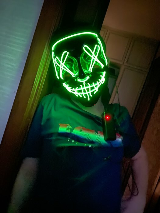 Фотография покупателя товара Карнавальная маска «Гай Фокс», световая - Фото 3