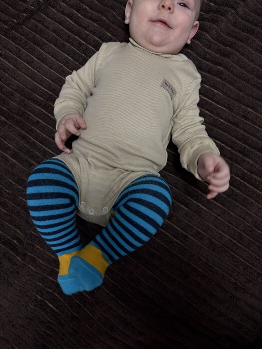 Фотография покупателя товара Боди - водолазка детская MINAKU, рост 68-74 см, пыльно-голубое - Фото 2