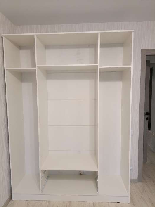 Фотография покупателя товара Шкаф четырехстворчатый «Квадро», 1600×487×2200 мм, цвет белый - Фото 149