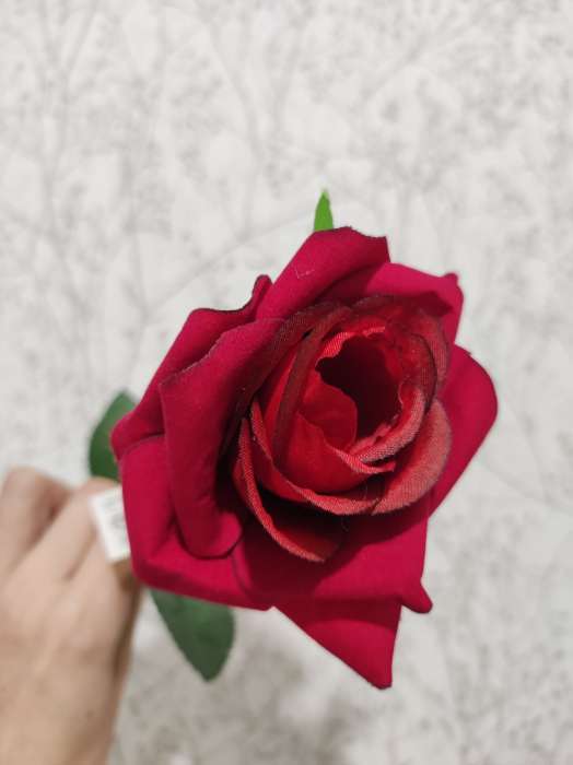 Фотография покупателя товара Цветы искусственные "Роза" 56 см d-8,5 см, розовый - Фото 3