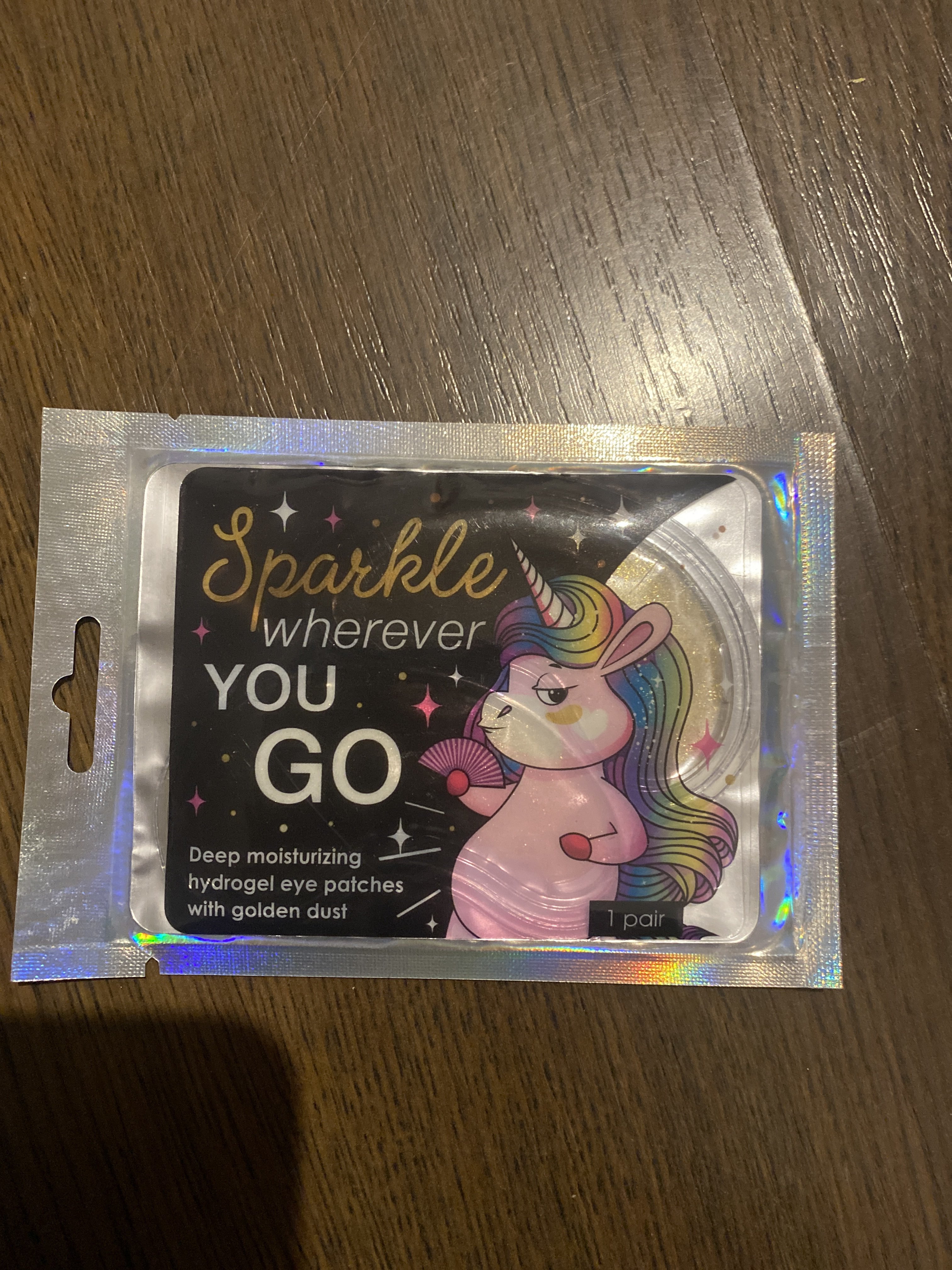 Фотография покупателя товара Патчи для глаз Sparkle wherever you GO, 1 пара, гидрогелевые с частицами золота, Beauty Fox - Фото 1